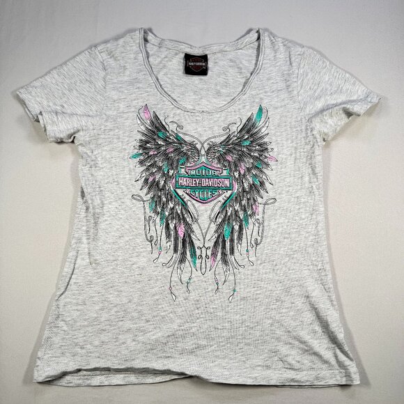 Harley-Davidson Winged Logo Tee Women’s M - Picture 1 of 6